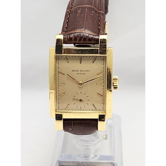 Vintage Patek Philippe 2443 Watch w/ Bold Lugs Circa 1950s 18k Gold 40mm x 26mm - Picture 2 of 16